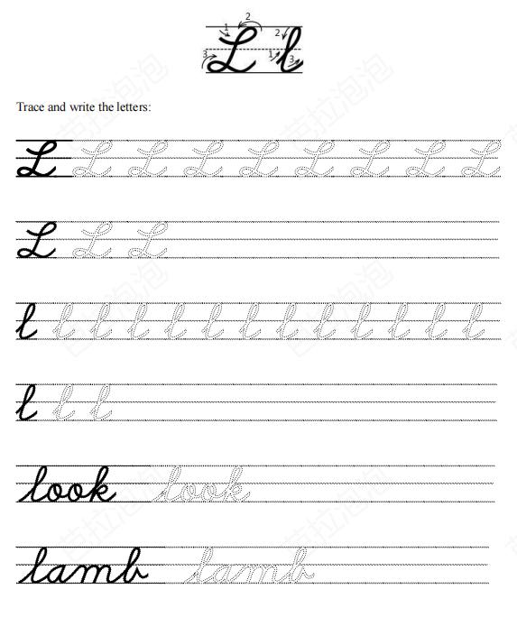 英文26字母连笔字帖,英语字母书法入门基础教程