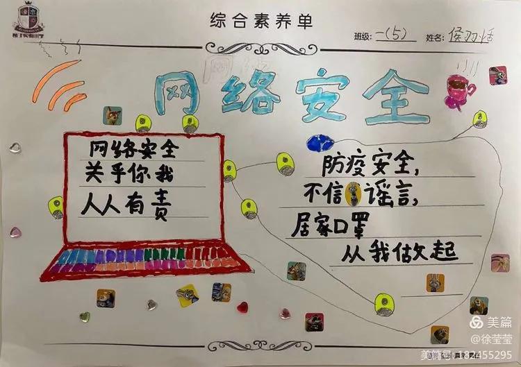 文明上网健康成长手抄报内容小学,网络安全文明上网手抄报简单漂亮