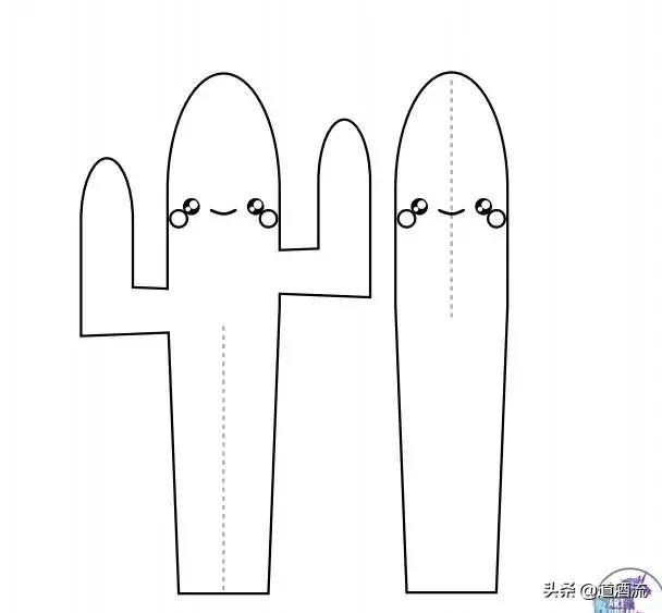 可以贴在墙上用卡纸做的大仙人掌,手工卡纸仙人掌盆栽幼儿园