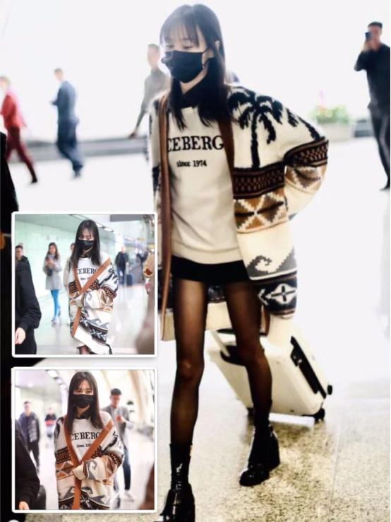 冬天带帽中长款针织开衫怎么搭配,针织开衫保暖又好穿女人味十足