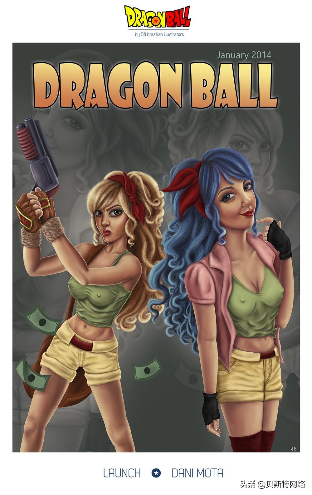 日本动漫插画师七龙珠,手绘龙珠经典插画