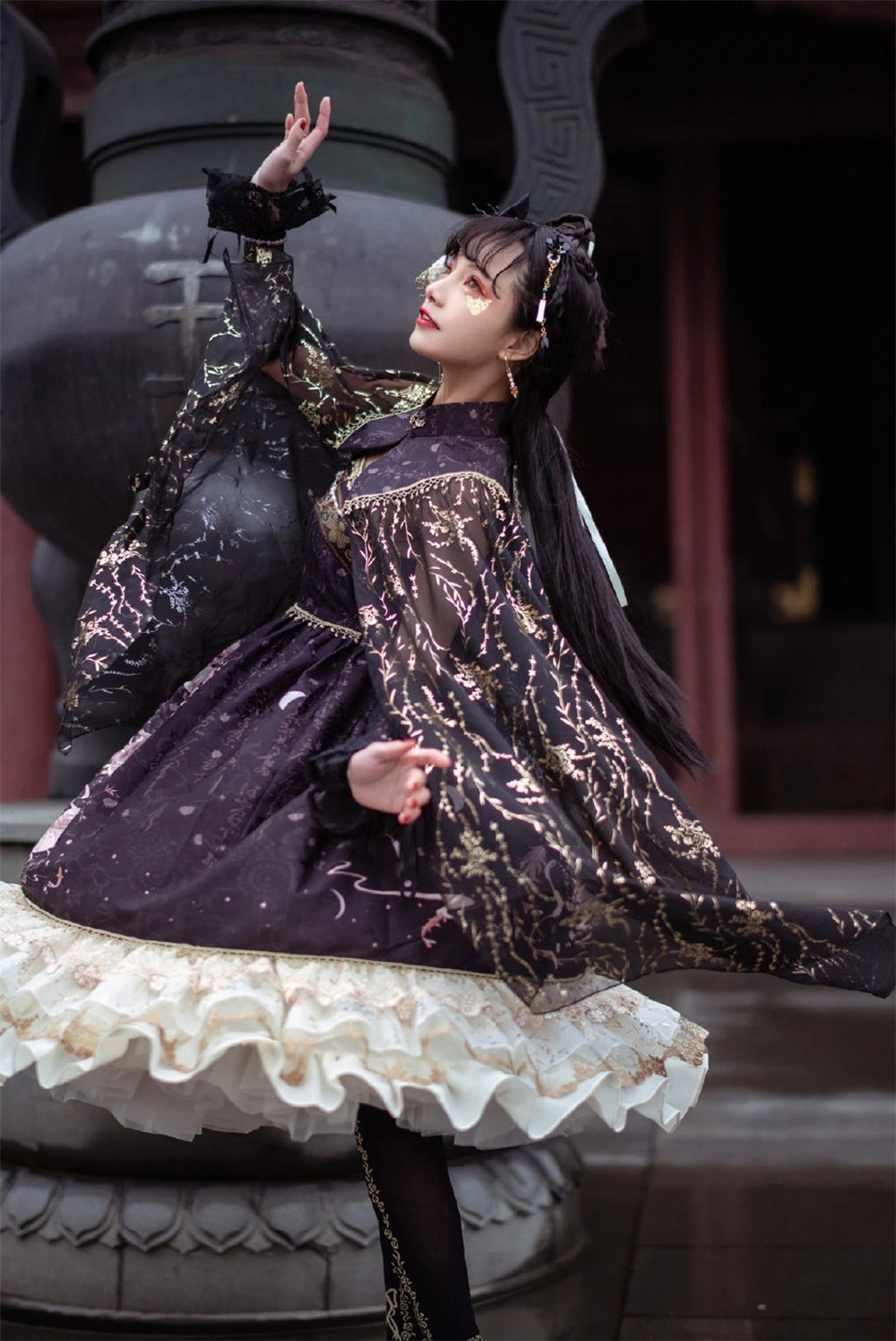 国风套装洛丽塔可爱小斗篷,洛丽塔披肩斗篷连衣裙