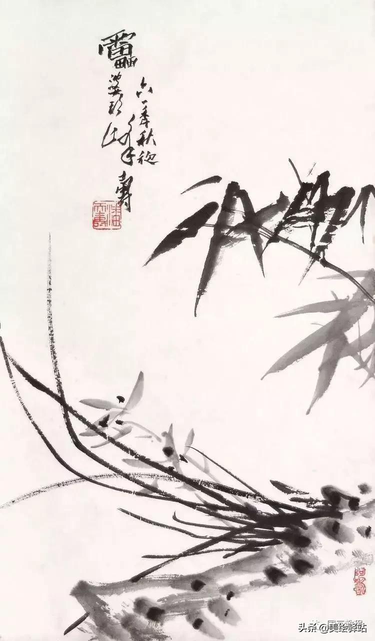 潘天寿荷花题画诗全集,日课潘天寿题画诗二首