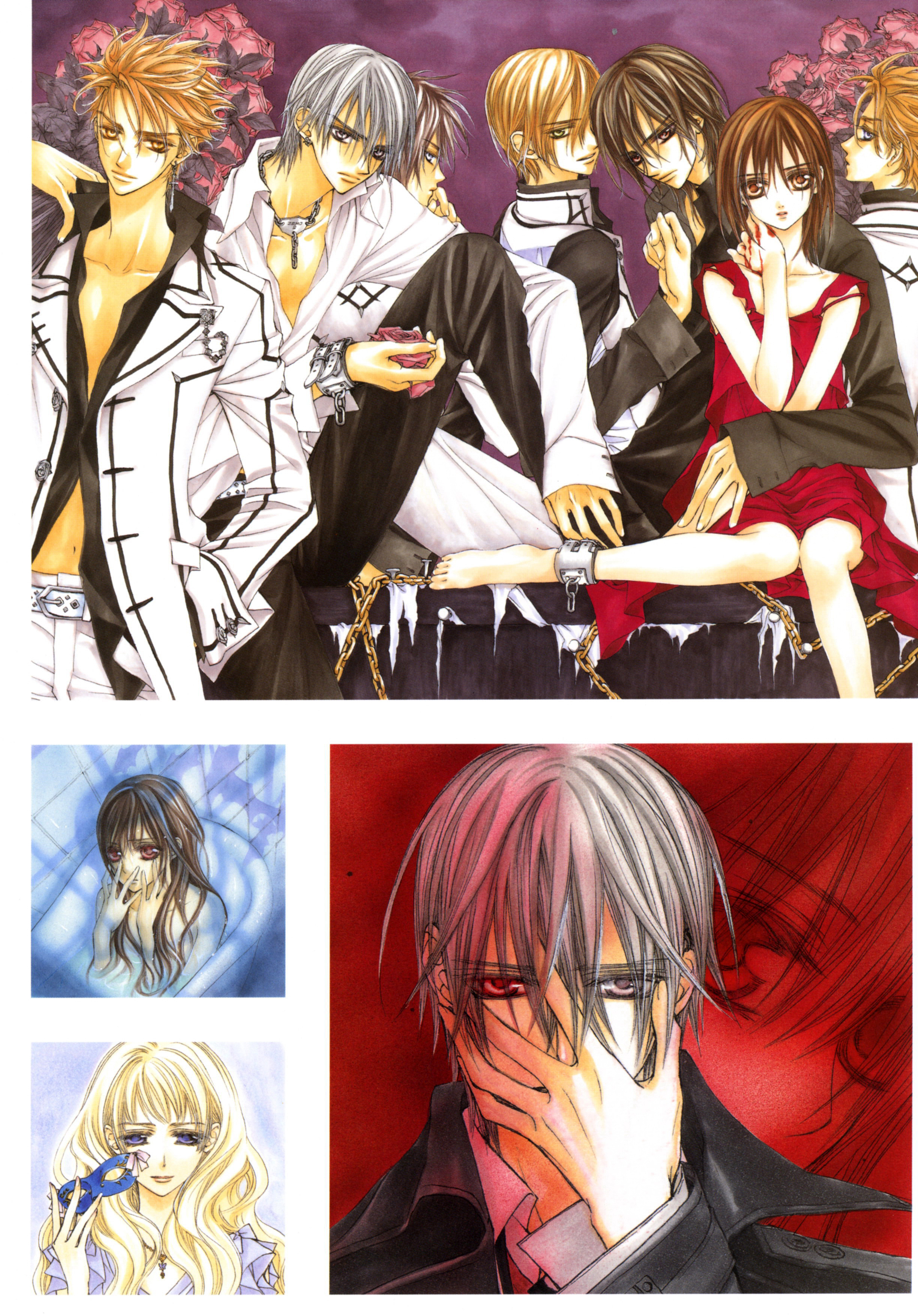 暗黑风吸血鬼动漫图片,吸血鬼骑士漫画手绘