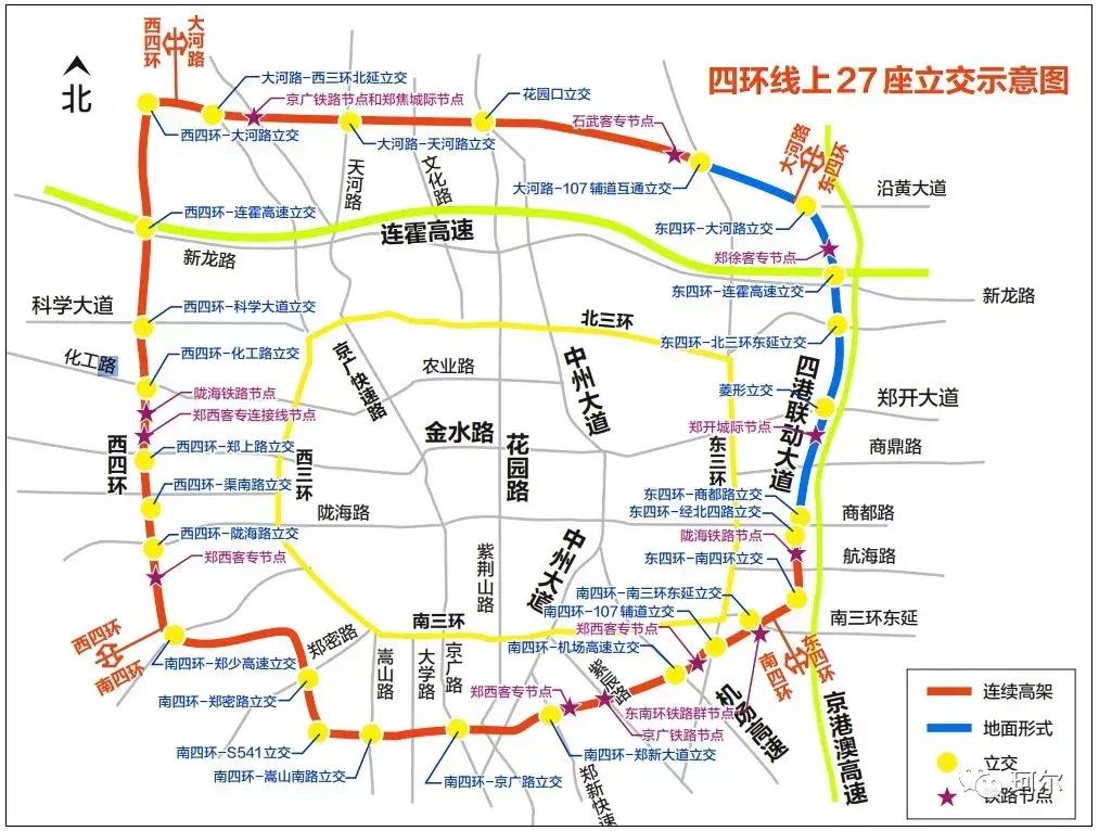 连霍高速郑州段最新规划图,郑州连霍高速北移最新地图