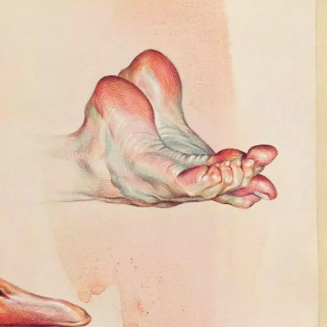 人体彩铅,人体五官彩铅