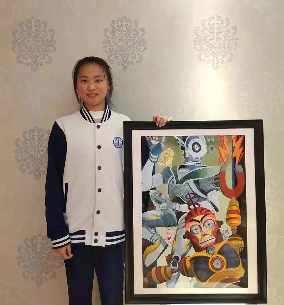丹青溢彩墨韵校园绘画作品,具有创意的校园手绘画