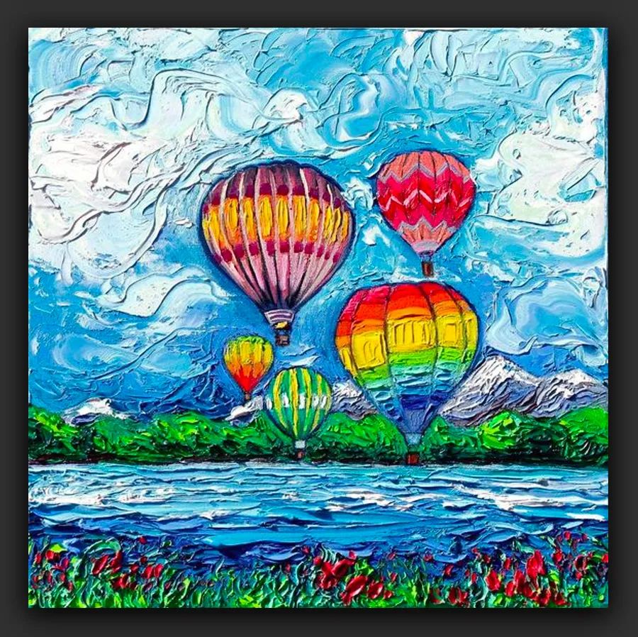 丙烯颜料绘画初学者风景画,丙烯画风景颜料简单