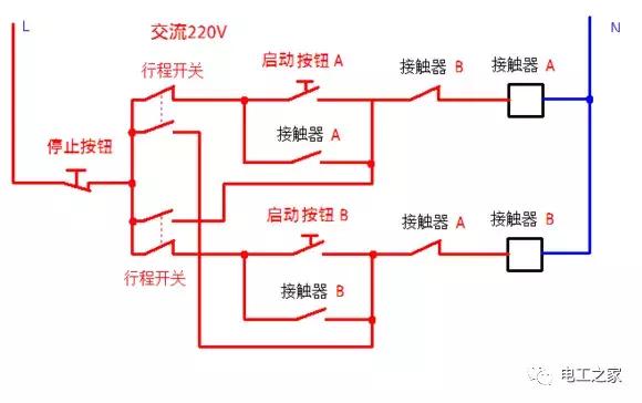 接触器点动正反转控制电路图,交流接触器控制不间断电路