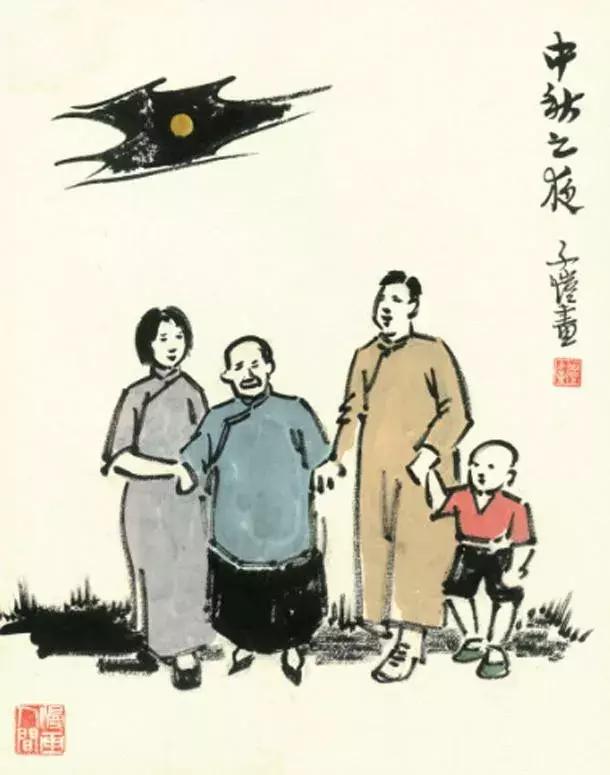 史上经典诗书画伴您中秋月更圆,中秋夜的诗书画