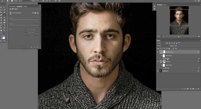 ps肖像处理,ps如何锐化人像面部