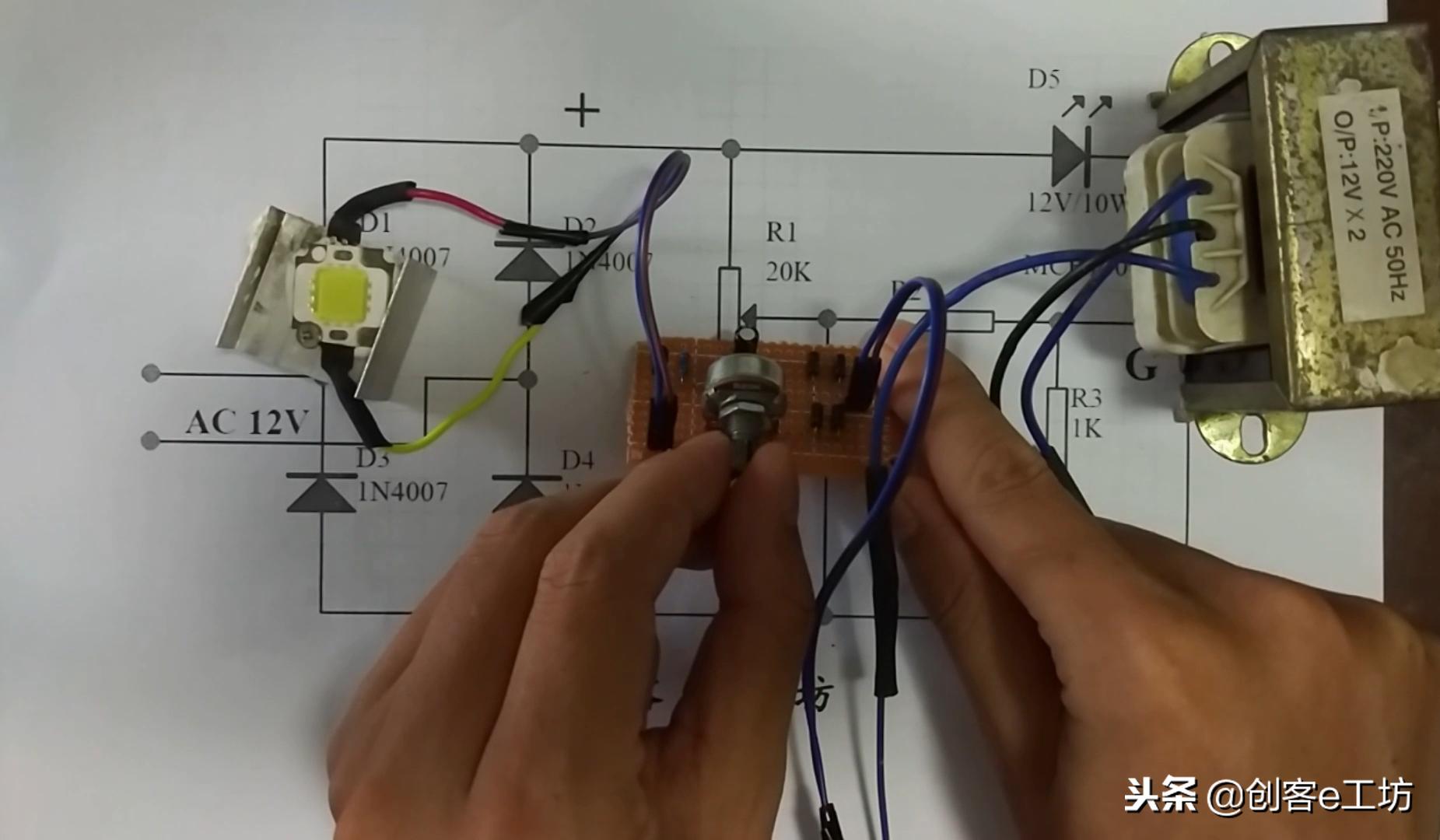 双向可控硅调光电路原理图,可控硅整流调光电路的制作与调试
