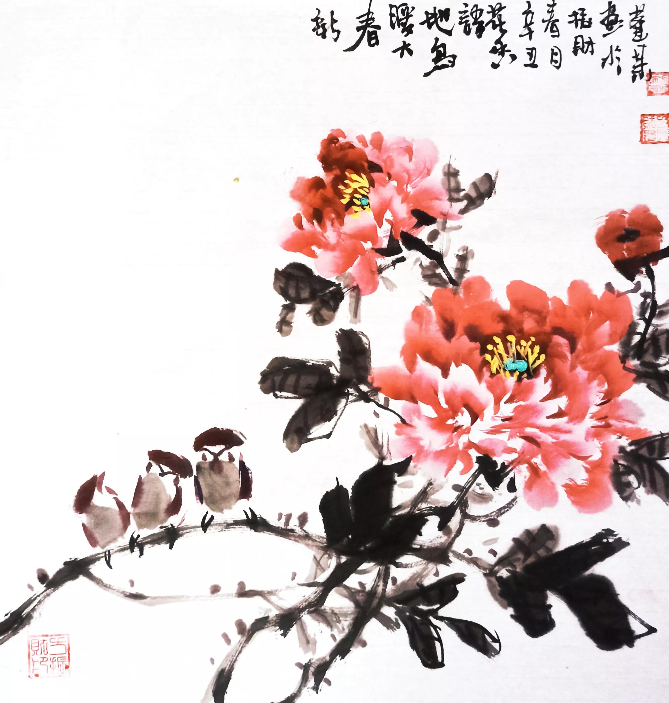 方振财花鸟作品欣赏,方振财花鸟画欣赏图片