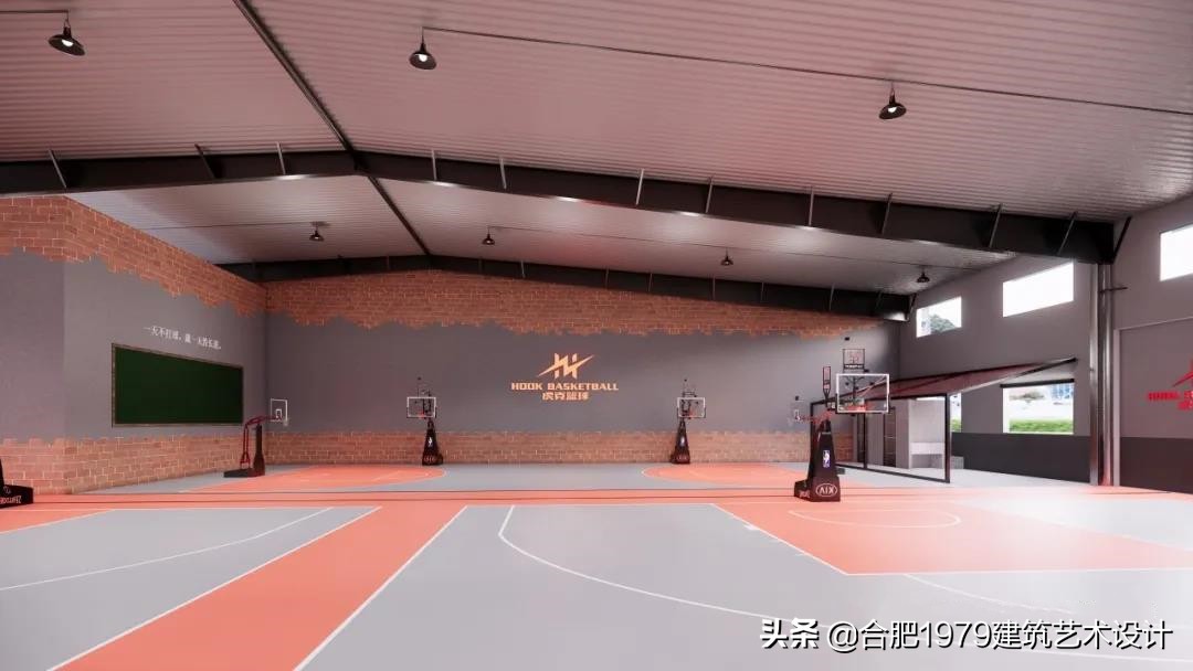 体育馆篮球场效果图,篮球馆配套功能区设计