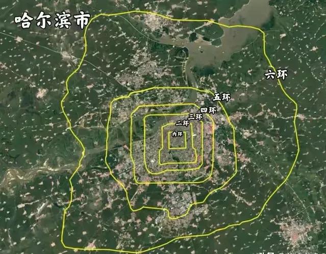 地级市和北京六环的发展对比,北京5环和广州外环面积对比