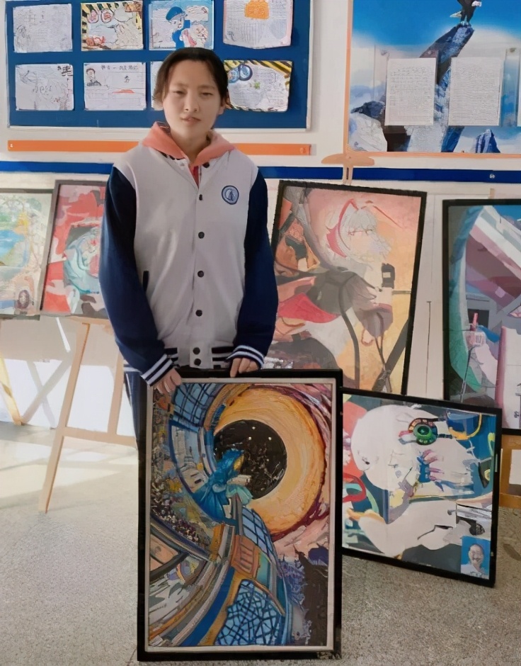 丹青溢彩墨韵校园绘画作品,具有创意的校园手绘画