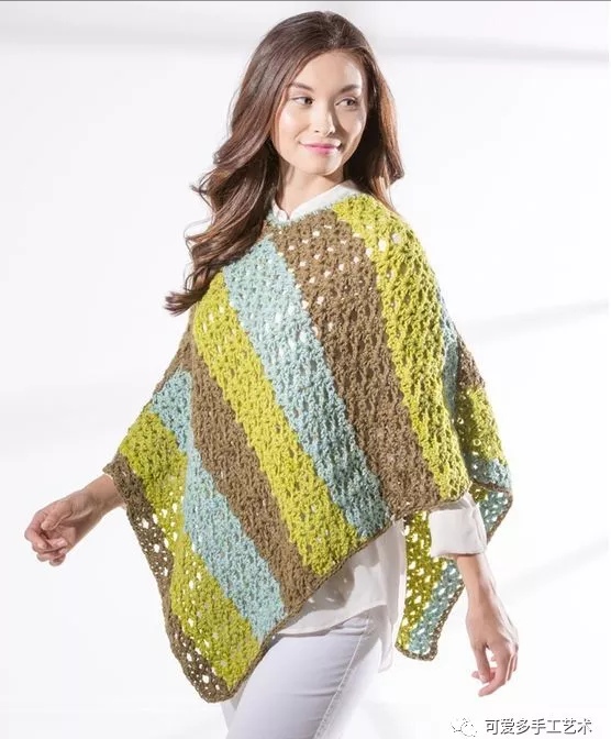 三角围巾披肩全部教程,树叶围巾的拼接三角披肩