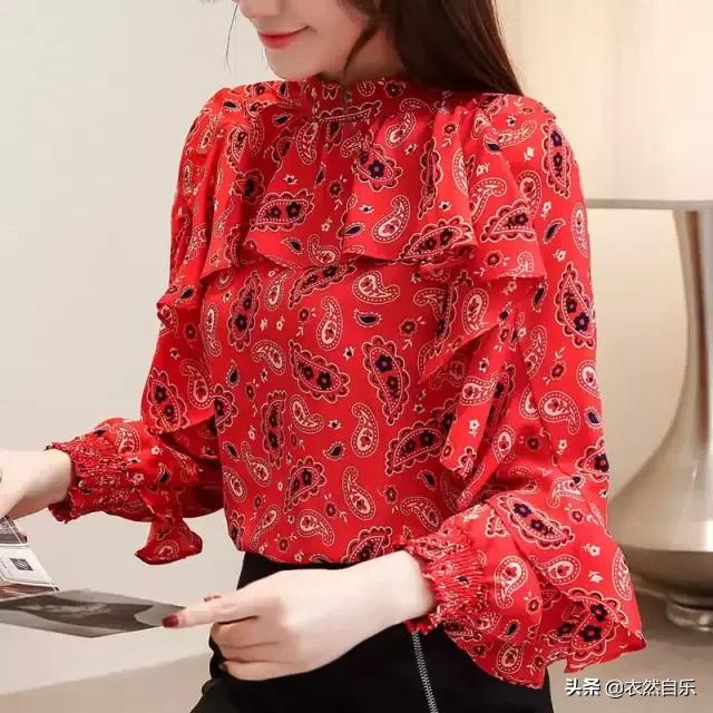留心过这样的雪纺衫，减龄又洋气魅力款式经典而时尚优化身材比例