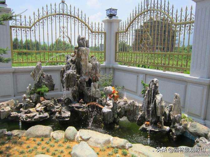 庭院假山鱼池制作视频,庭院假山设计制作价格