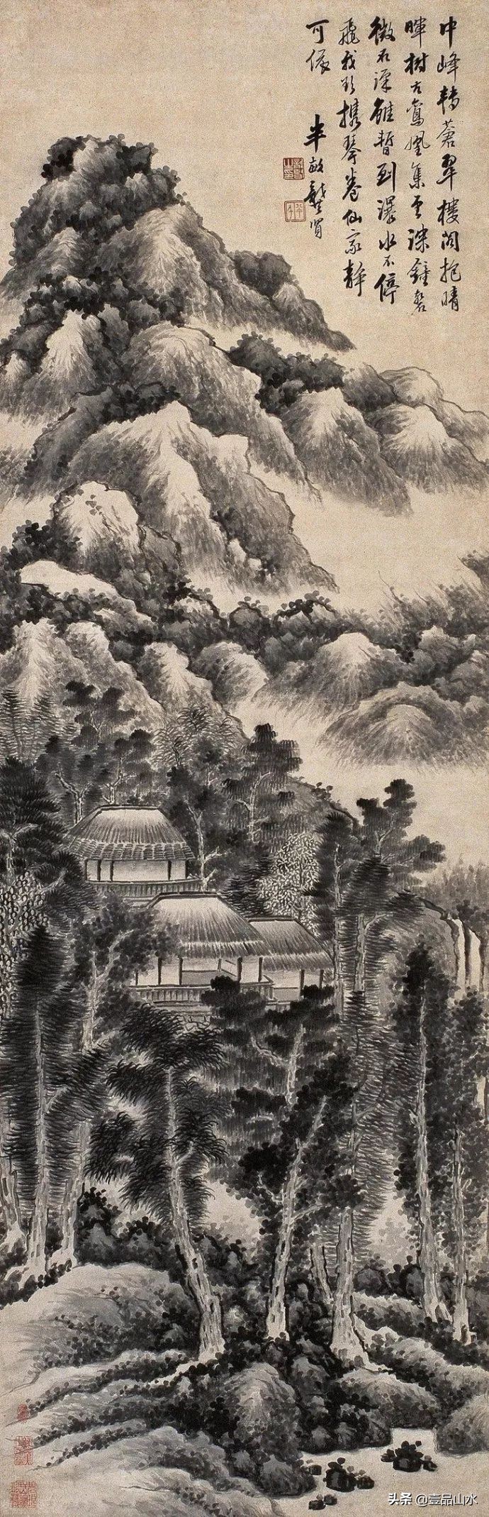 最真实的国画山水画,当代国画山水中的点景人物