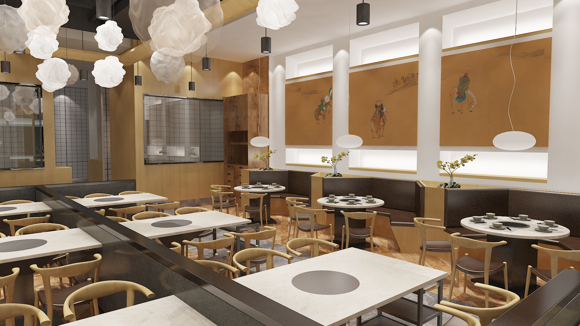 火锅店烧烤店设计分享,自助烤肉火锅店设计