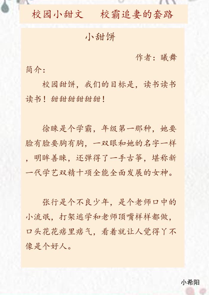 校霸痞帅甜宠文推荐,青春校园校霸甜宠文一口气看完