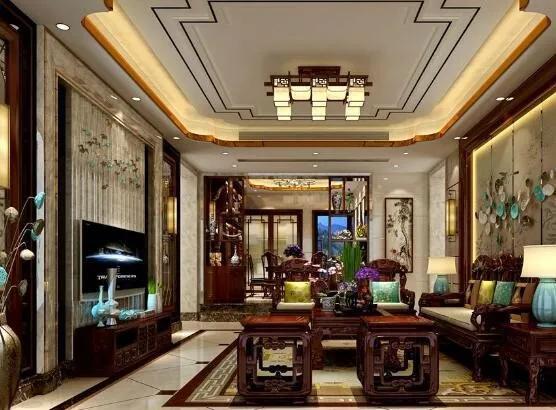 简中式风格客厅装修效果图,中式风格客厅装修效果图100种