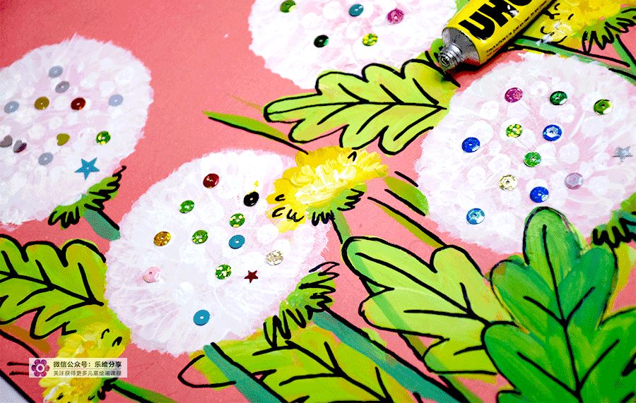 儿童画太阳与蒲公英图片,蒲公英怎么画儿童画