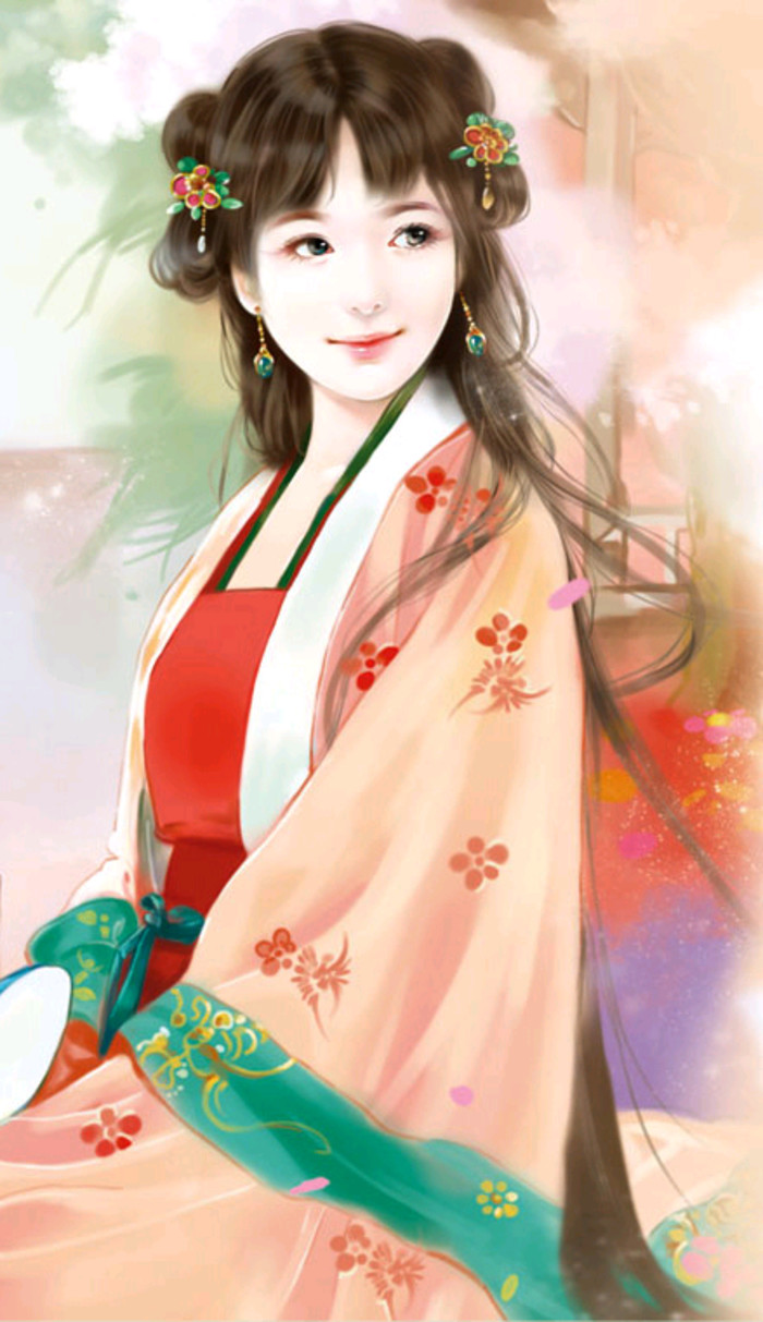 手绘古装美人华丽惊艳,唯美古装美女手绘