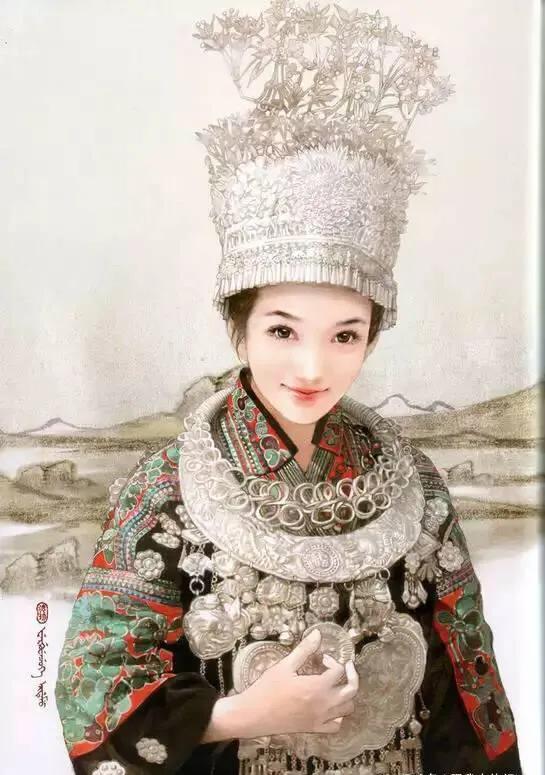 五十六个民族五十六枝花画,五十六个民族人物画高难度