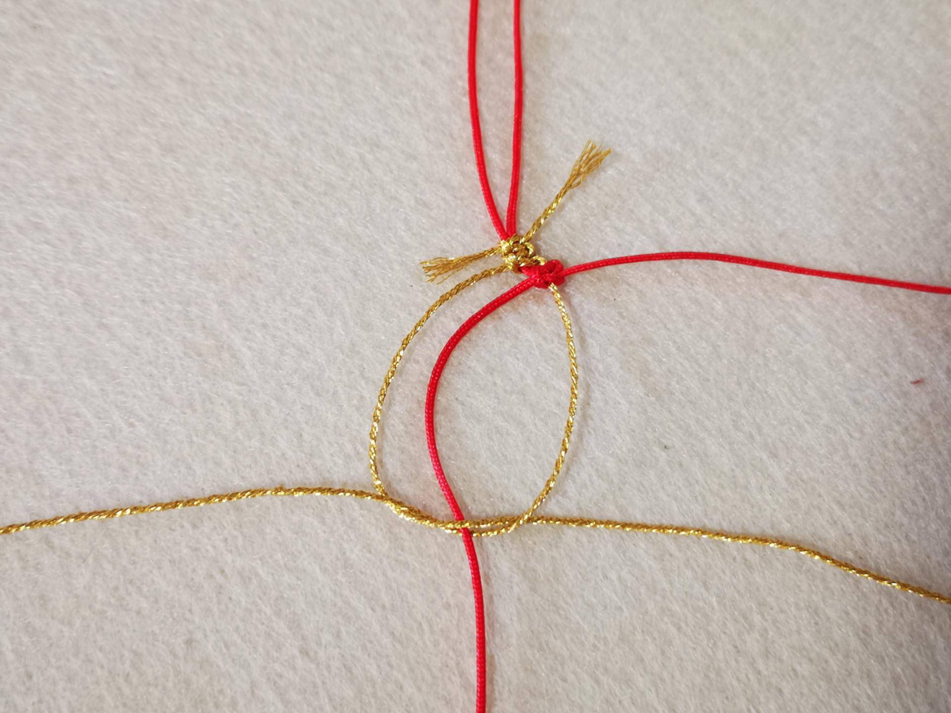 十字结编织手链图解,双向平结的编织手链需要多长的线