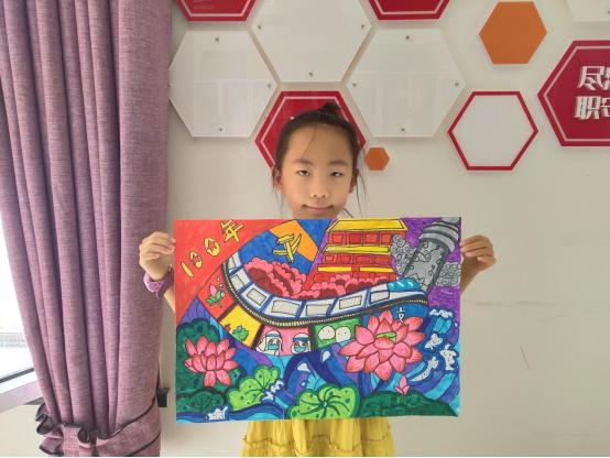 【红色领头晏·幸福晏家坪】晏家坪街道中院社区开展暑期未成年人“学*党**史颂*党**恩”手抄报活动