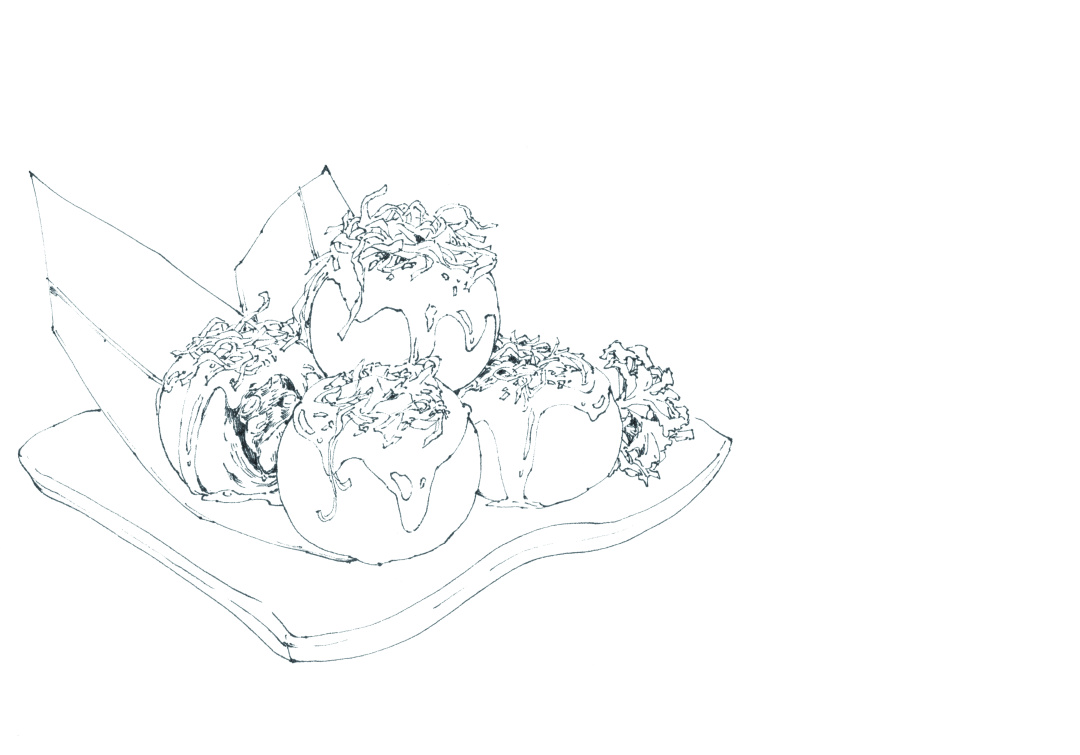 蓝莓味的章鱼小丸子,草莓章鱼小丸子口味