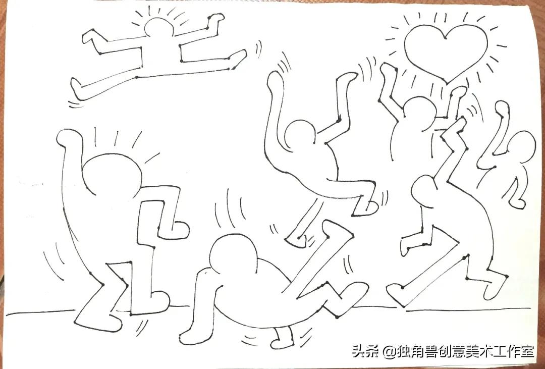 学习大师绘画|舞动的小人涂鸦之父凯斯·哈林