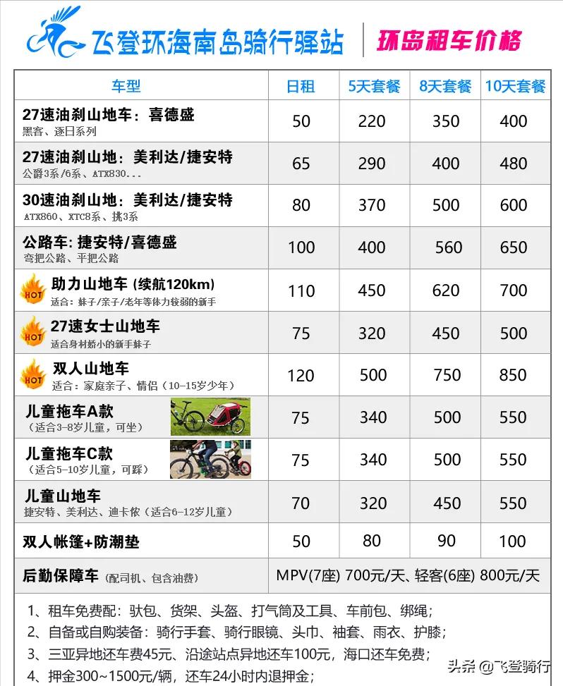 海南山地自行车租赁,三亚骑行自行车租赁