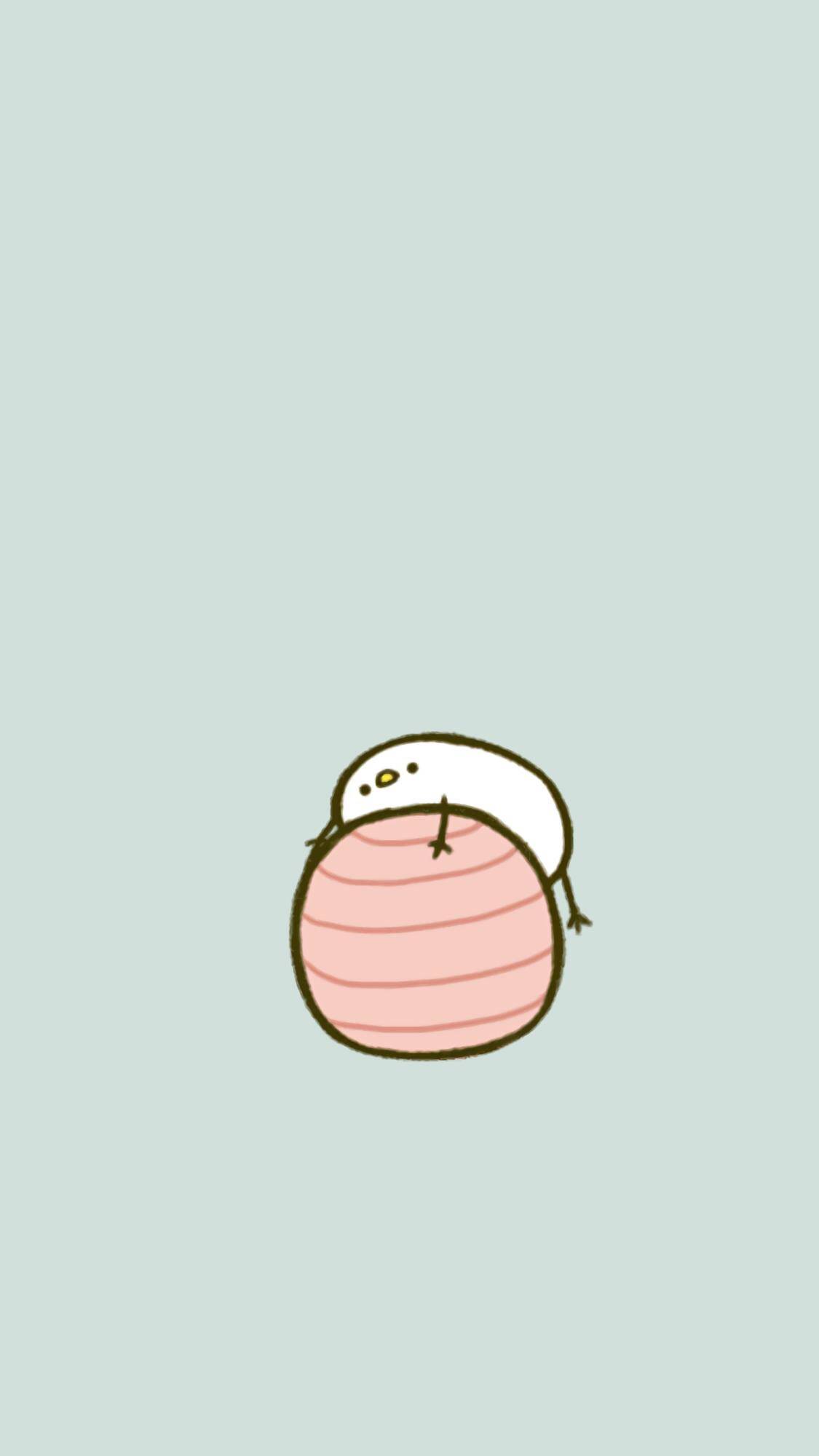 可爱壁纸卡通绿色小鸡,壁纸可爱小鸡全屏图片