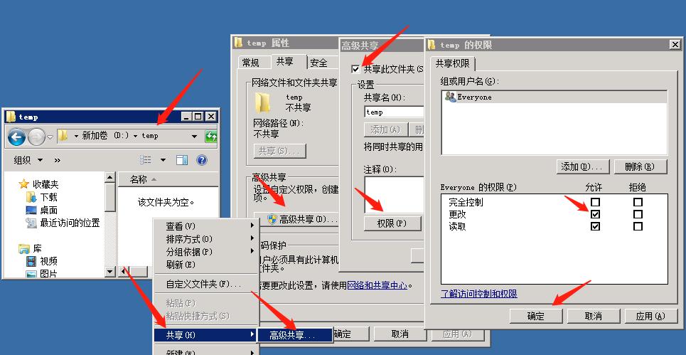 两台电脑或服务器通过网线互联进行文件共享