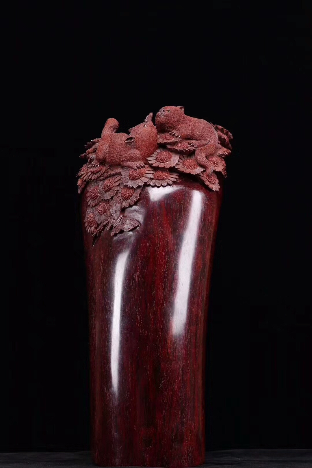 大木头雕刻过程图片欣赏,精雕木头纯手工