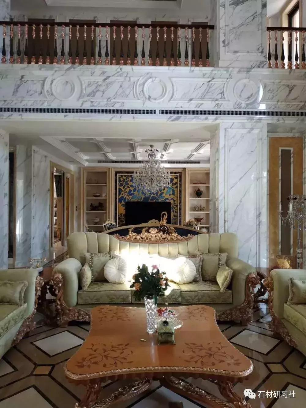 深圳豪宅别墅装修效果图,大理石豪宅整装