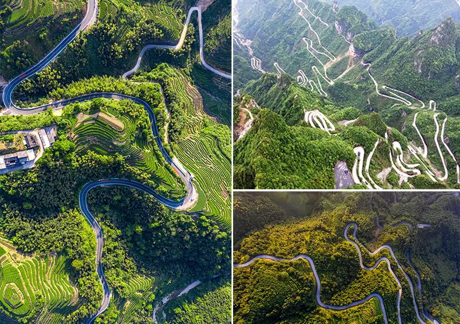 山路十八弯幼儿园颜料绘画图片,七拐八弯的山路怎么画