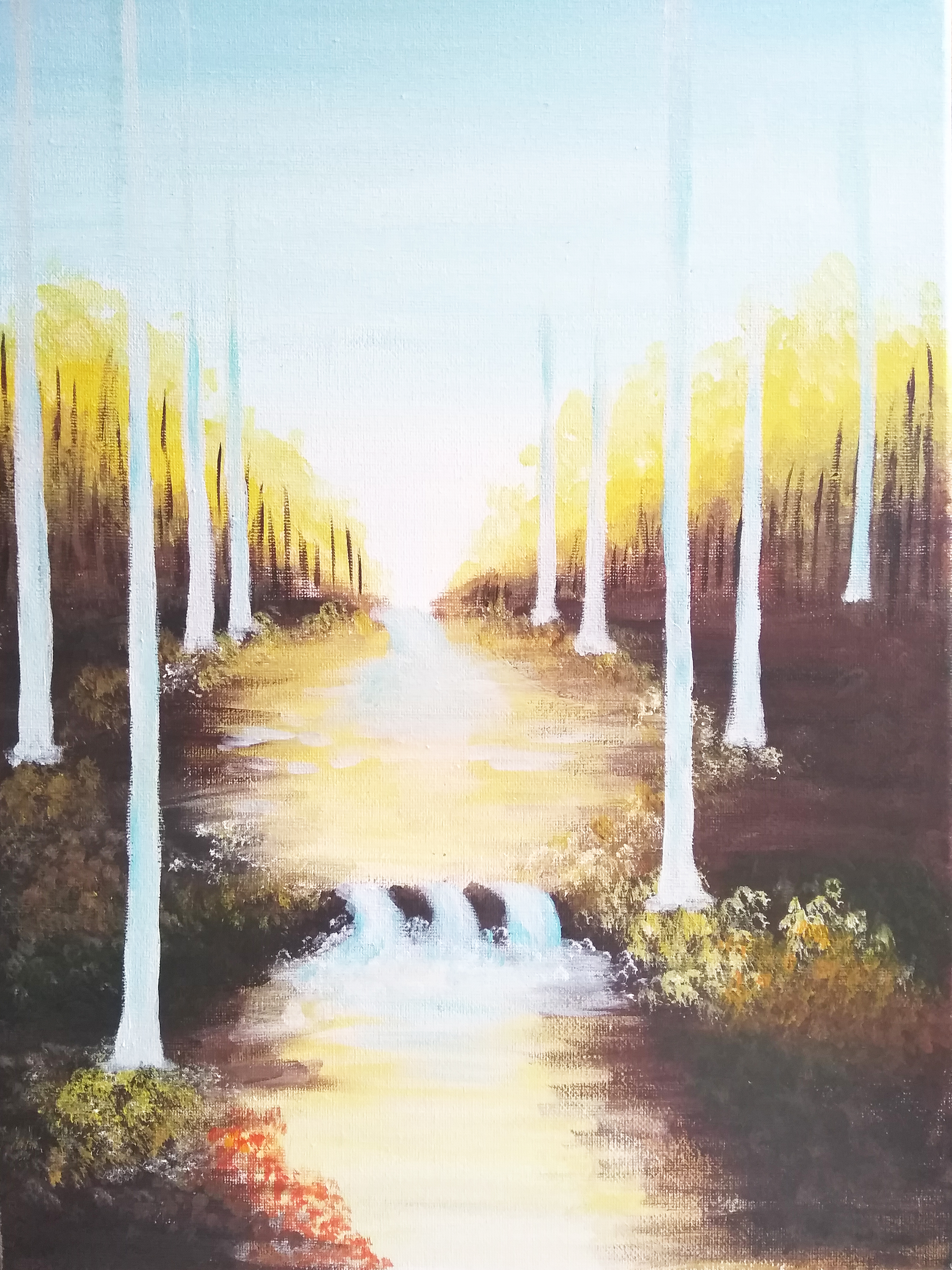 简单丙烯画高级感,丙烯水粉简单装饰画入门