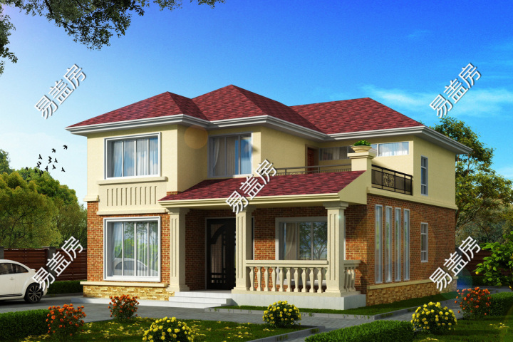 宽9.5米进深11米别墅,开间9.3米进深11.5米布局