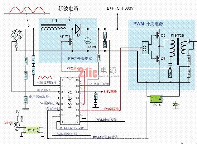 开关电源pfc电路原理作用讲解,带pfc电路的开关电源工作原理详解