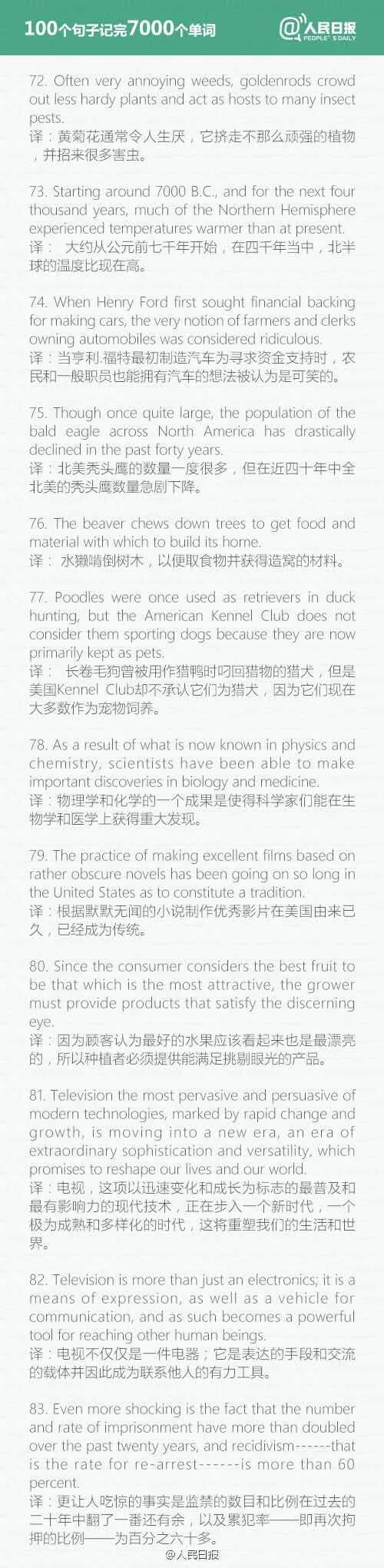 100个句子帮你熟记7000个单词,800个有趣句子帮你记忆7000单词