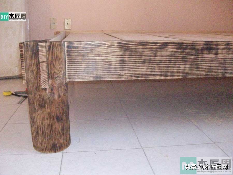 实木木床制作全过程,木工制作北欧实木床制作全过程