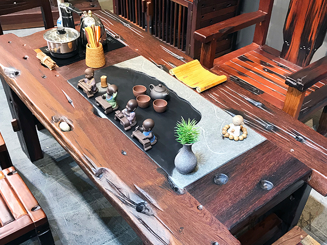 复古老船木家具,原生态老船木茶几家用