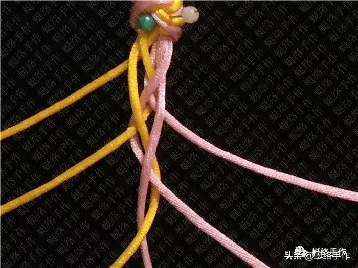 编四股辫绳的编法慢手法,零基础编绳四股辫教程