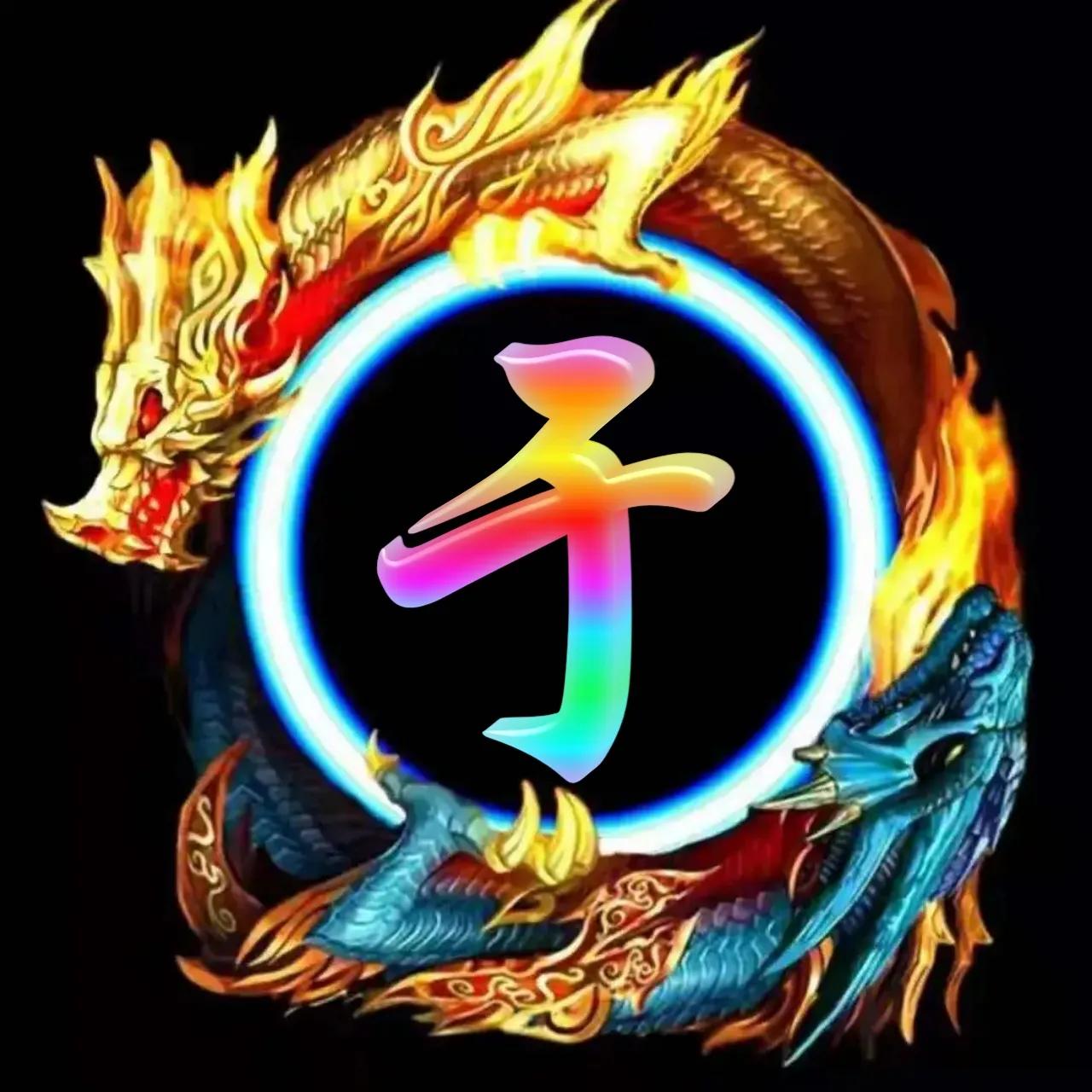 李姓氏微信头像带龙图案,冰墩墩姓氏微信头像龙