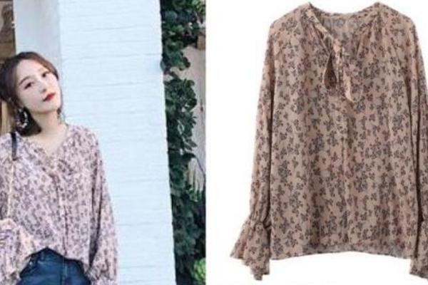 黑色碎花衬衫搭配什么蓝的牛仔裤,雪纺衫搭配什么牛仔裤好看