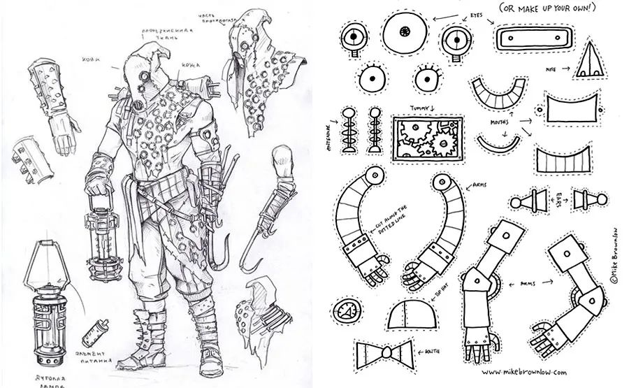 儿童画垃圾分类机器人,做家务机器人创意儿童画